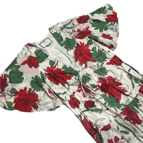 🌹 ALEXIS X REVOLVE Idella garden ivory short sleeve high low Dress size small - Picture 4 of 8